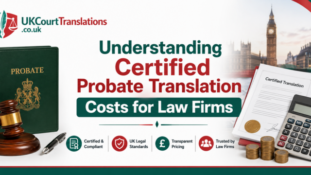 Certified probate translation costs for law firms